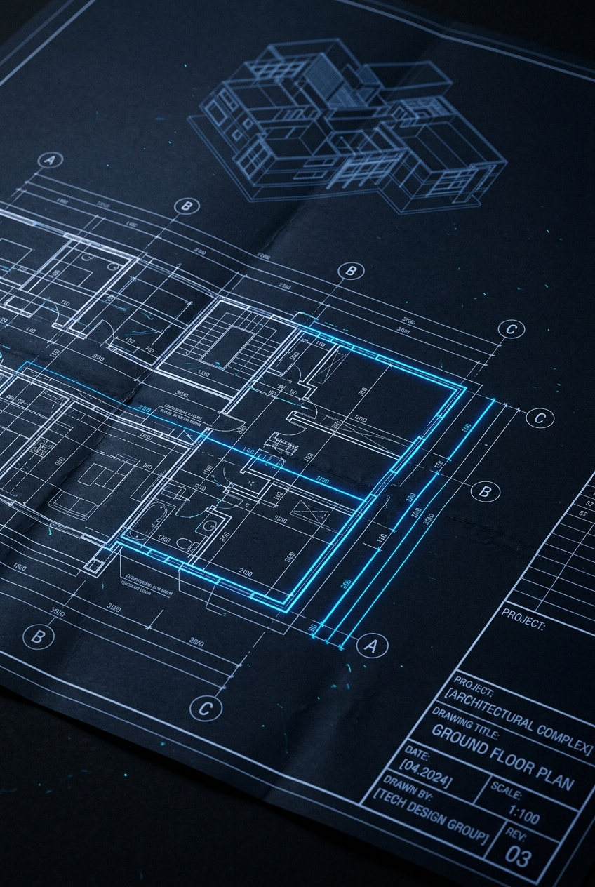 Construction drawings used for AI-assisted estimating and coordination